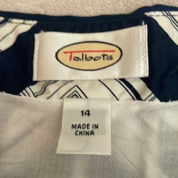 TALBOTS Navy & White Skirt, 14 - Picture 5 of 7